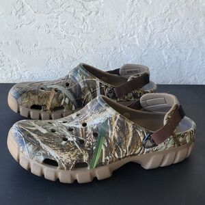 Crocs Offroad Sport Realtree Max Clog Off-road Shoe Adjustable Sling Back Sz 12